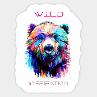 Tiger Wild Nature Animal Colors Art Painting Sticker